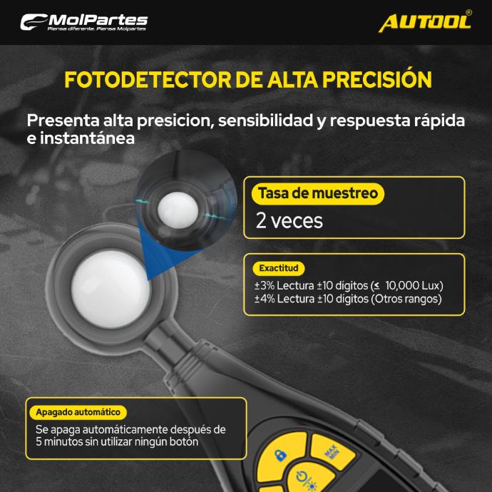 ​TE301 AUTOOL LUXÓMETRO – MEDIDOR DE LUZ DIGITAL COLOMBIA