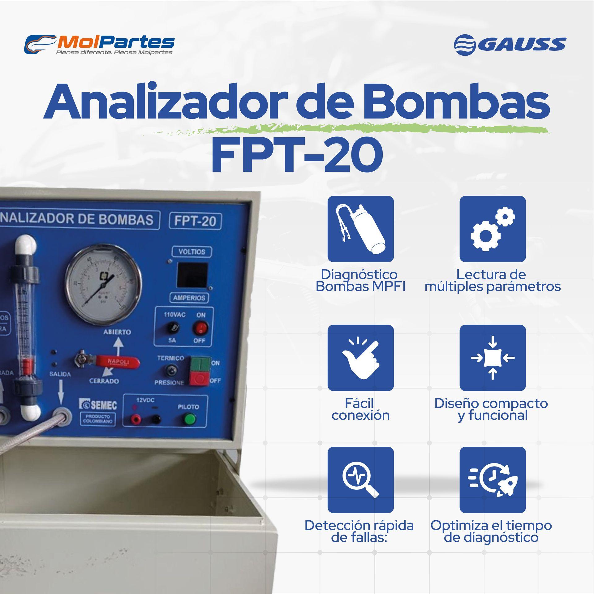 FPT-20 GAUSS ANALIZADOR DE BOMBAS