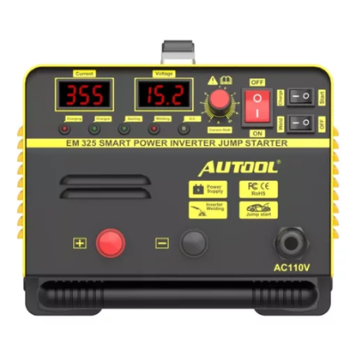 [04EM325] Fuente de Soldadura, Carga y Arranque AUTOOL EM325 – 3 en 1, Soldadura 20–140 A