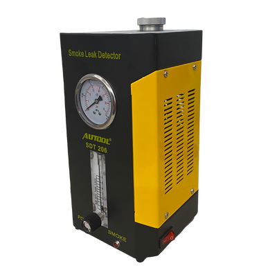 Detector de Fugas por Humo AUTOOL SDT206 – Doble Bomba Integrada, Nivel Visual de Aceite y Caudalímetro