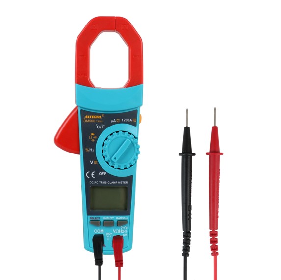 [04DM500] Pinza Amperimétrica Digital AUTOOL DM500 – 1000 A AC, True RMS, Auto-rango y Tamaño de Bolsillo