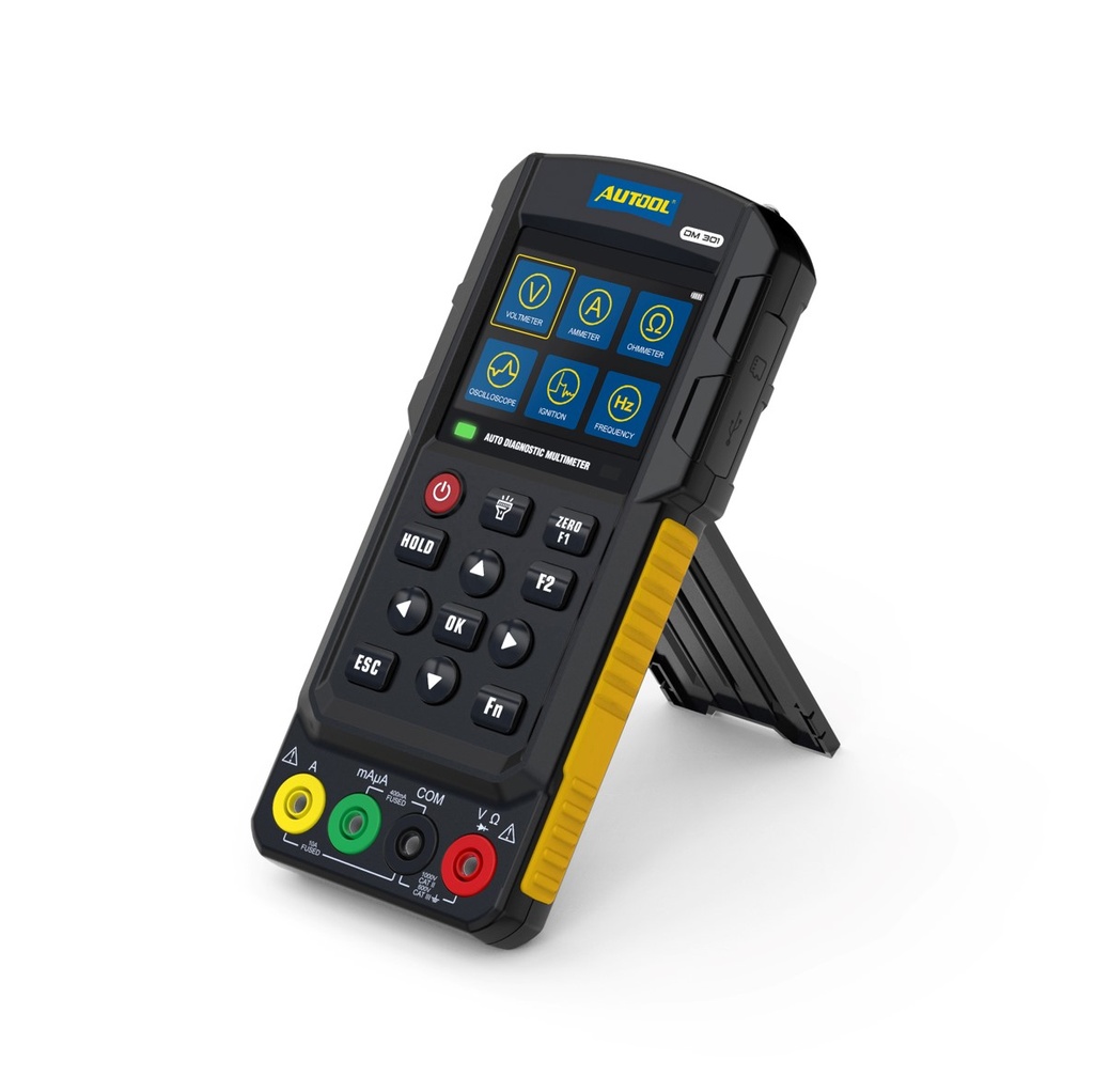 [04DM301] Multímetro Digital Automotriz AUTOOL DM301 – Osciloscopio 500 kHz, True RMS, 6 Modos de Medición