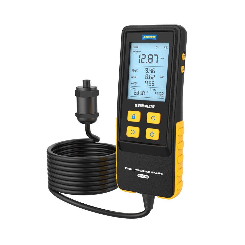[04PT635] Medidor Digital de Presión de Combustible AUTOOL PT635 – 0–426,6 psi con Temperatura del Combustible