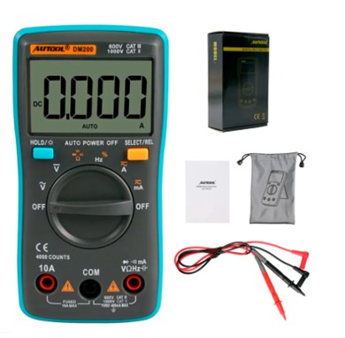 [88DM200] MULTIMETRO DIGITAL DM198 PORTATIL (AC/DC, AMPERAJE, RESISTENCIA, CONTINUIDAD) MOTOCICLETA